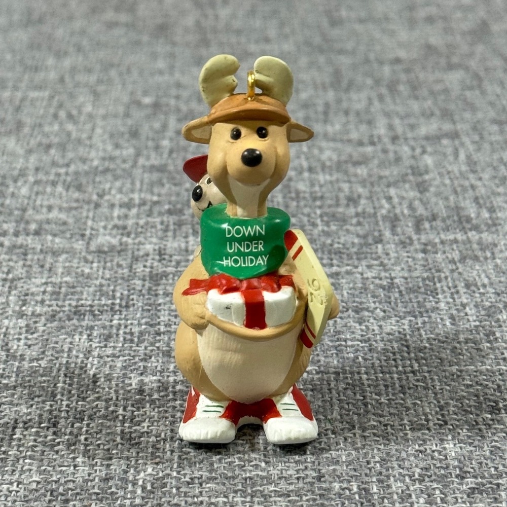 VTG Hallmark Keepsake Ornament "Down-Under Holiday" Kangaroo Koala 1992 Animal